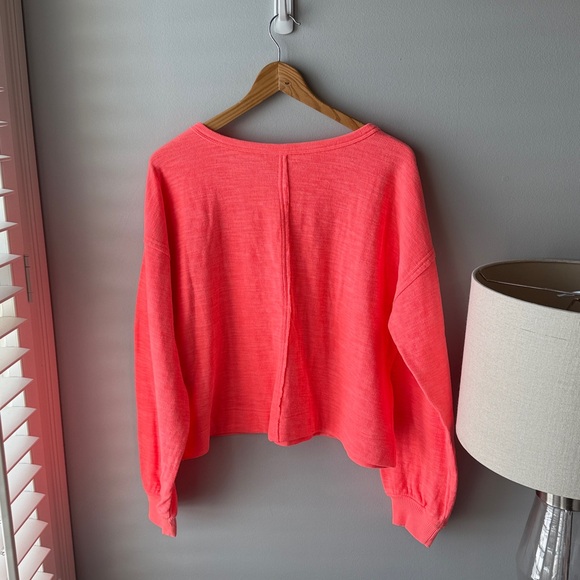 Aerie Bright Neon Pink Sweatshirt - Picture 8 of 8